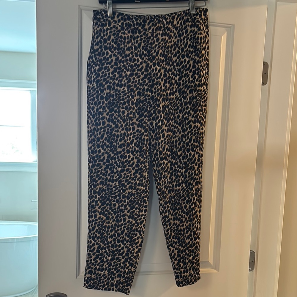Leopard J Crew Jamie Print Pants
